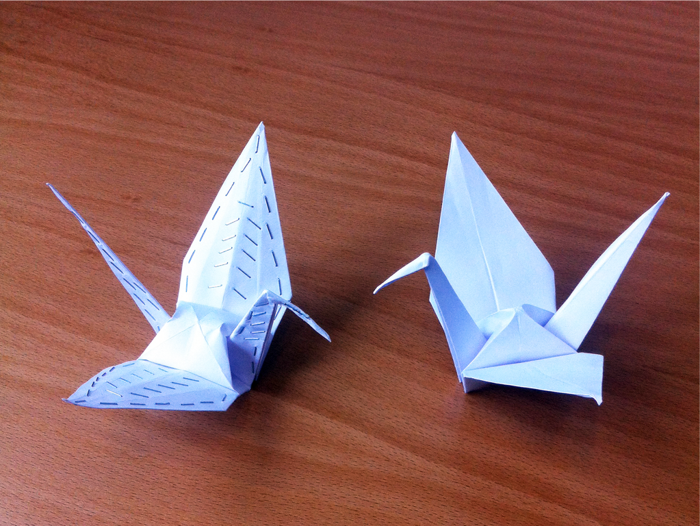 Origamifigurer i papir